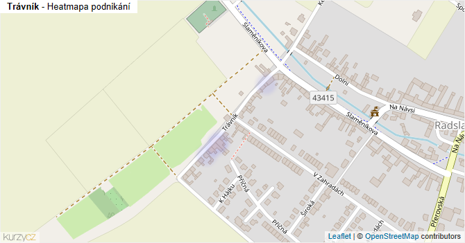 Trávník - mapa podnikání
