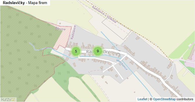 Radslavičky - mapa firem