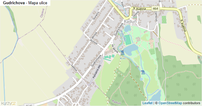 Gudrichova - mapa ulice