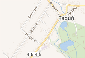 Poštovní v obci Raduň - mapa ulice