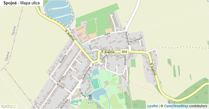 Spojná - mapa ulice