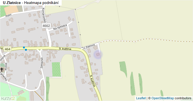 U Zlatnice - mapa podnikání