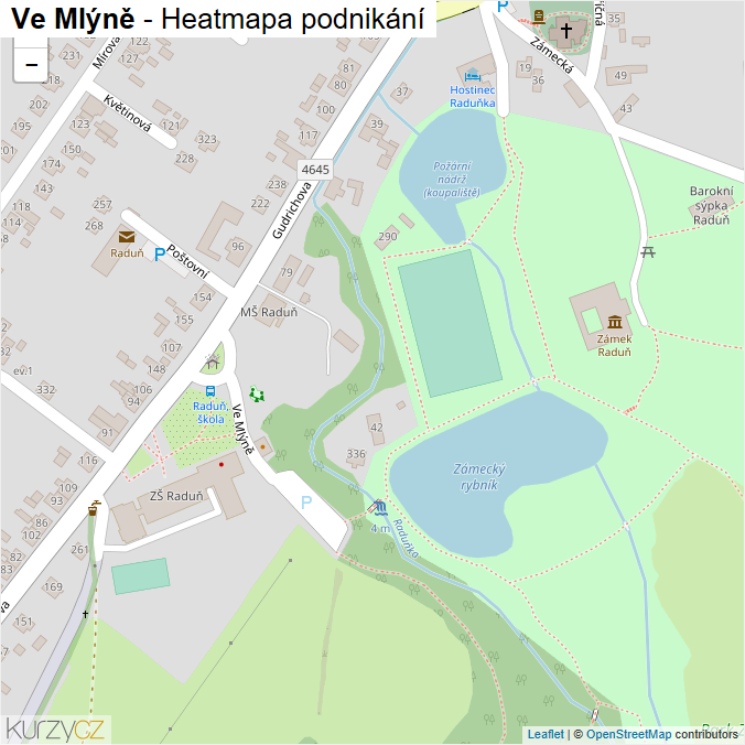 Mapa Ve Mlýně - Firmy v ulici.