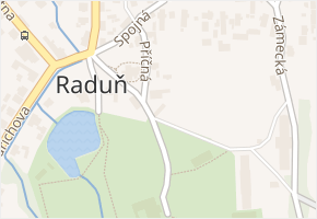 Zámecká v obci Raduň - mapa ulice