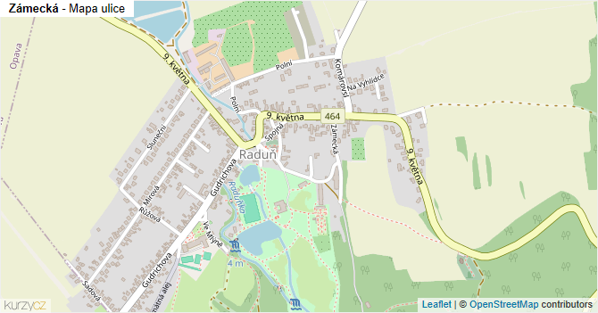 Zámecká - mapa ulice