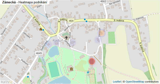 Zámecká - mapa podnikání