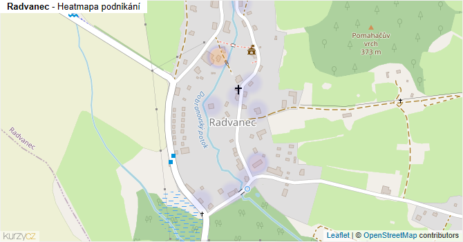 Radvanec - mapa podnikání