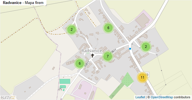 Radvanice - mapa firem
