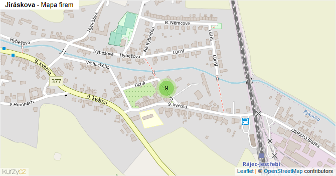 Jiráskova - mapa firem