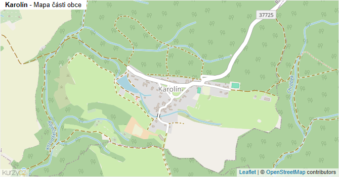 Karolín - mapa části obce
