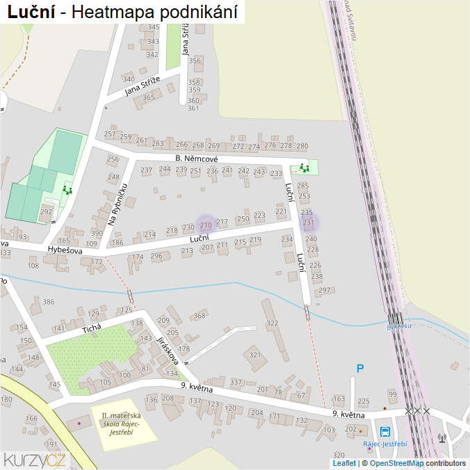 Mapa Luční - Firmy v ulici.