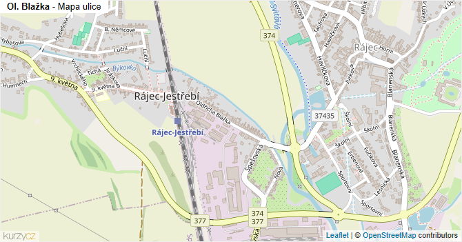 Ol. Blažka - mapa ulice