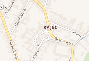 Rájec v obci Rájec-Jestřebí - mapa části obce