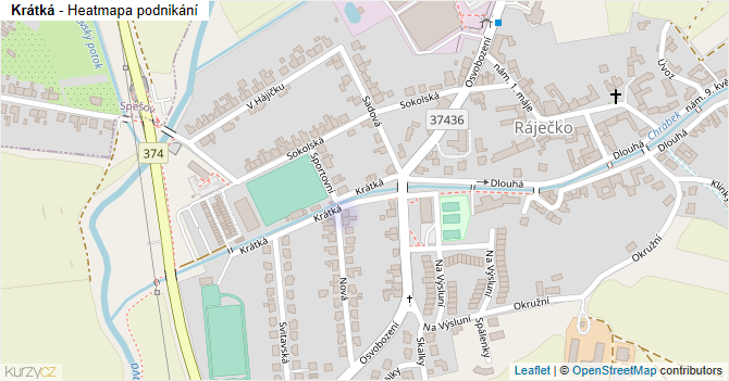 Krátká - mapa podnikání