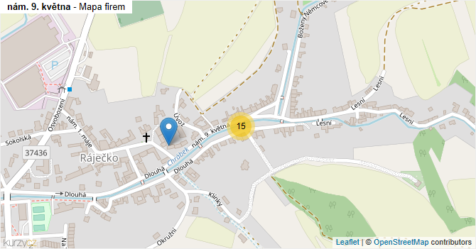 nám. 9. května - mapa firem