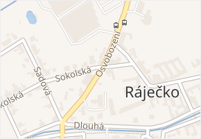 Osvobození v obci Ráječko - mapa ulice