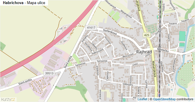 Habrichova - mapa ulice