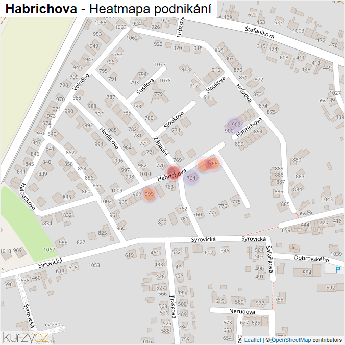 Mapa Habrichova - Firmy v ulici.
