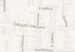 Husova v obci Rajhrad - mapa ulice