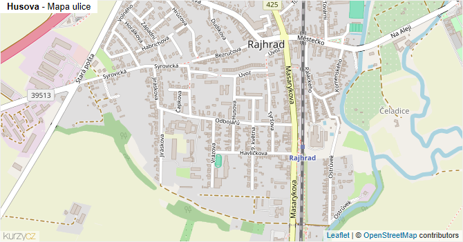 Husova - mapa ulice