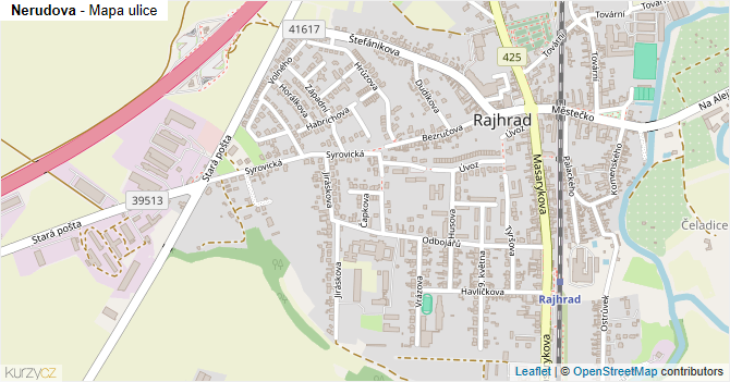 Nerudova - mapa ulice