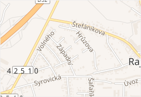 Sloukova v obci Rajhrad - mapa ulice