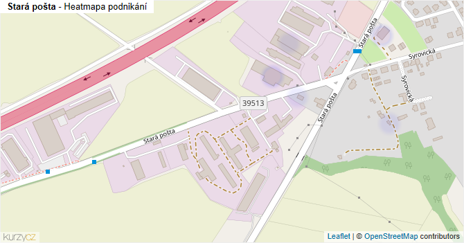 Stará pošta - mapa podnikání