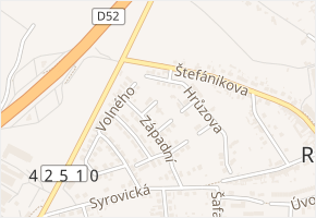 Sušilova v obci Rajhrad - mapa ulice