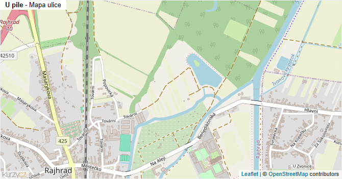U pile - mapa ulice