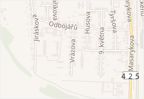 Vrázova v obci Rajhrad - mapa ulice