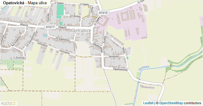 Opatovická - mapa ulice
