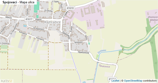 Spojovací - mapa ulice