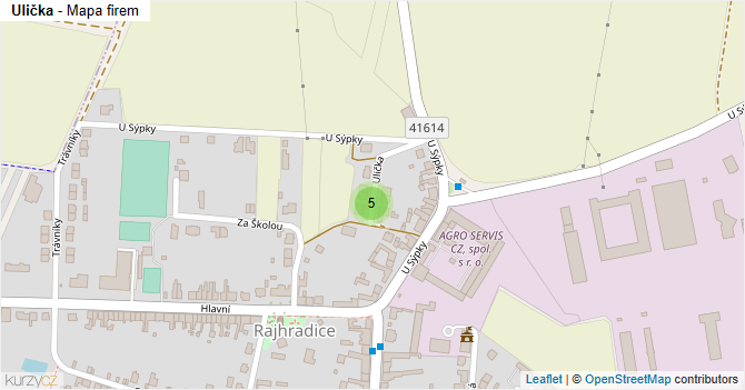 Ulička - mapa firem