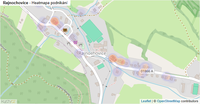Rajnochovice - mapa podnikání
