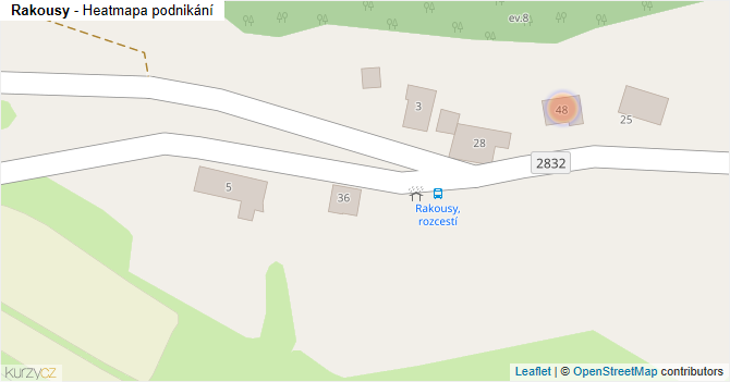 Rakousy - mapa podnikání