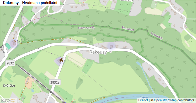 Rakousy - mapa podnikání