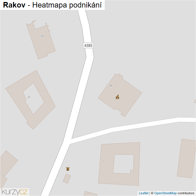 Mapa Rakov - Firmy v obci.