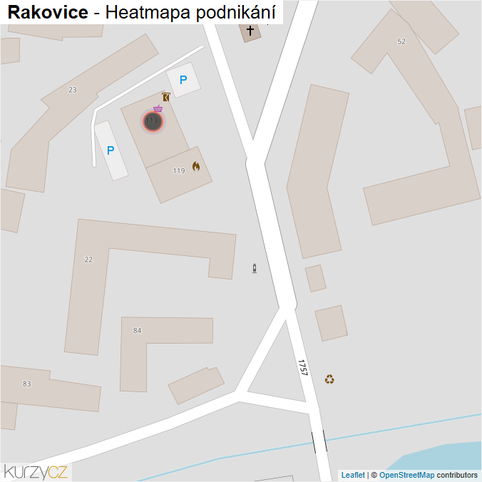 Mapa Rakovice - Firmy v obci.