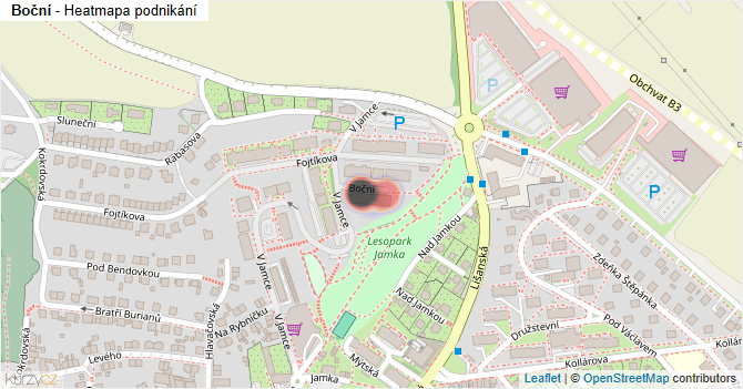 Boční - mapa podnikání