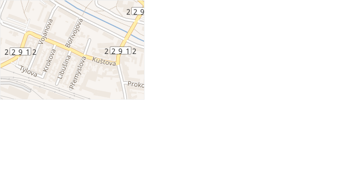 Bořivojova v obci Rakovník - mapa ulice