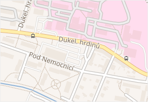 Dukel. hrdinů v obci Rakovník - mapa ulice