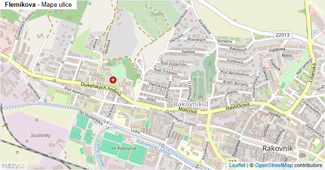 Flemíkova - mapa ulice