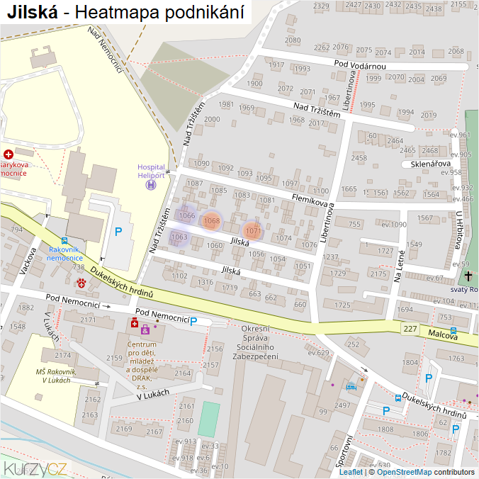 Mapa Jilská - Firmy v ulici.