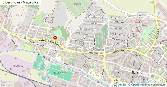 Libertinova - mapa ulice