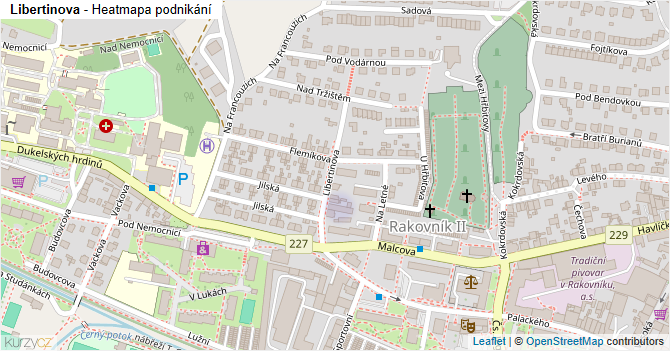 Libertinova - mapa podnikání