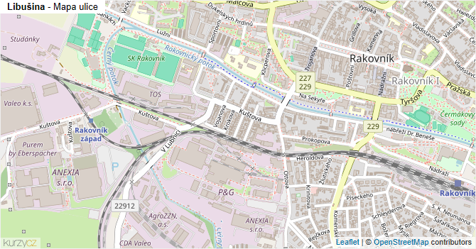 Libušina - mapa ulice