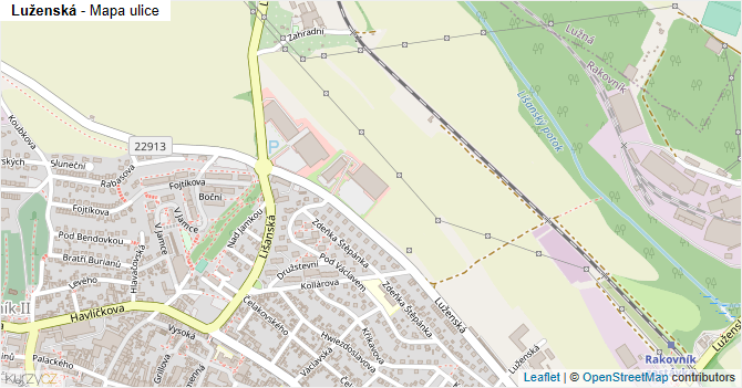 Luženská - mapa ulice