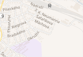 Máchova v obci Rakovník - mapa ulice