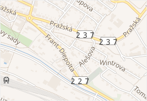 Mánesova v obci Rakovník - mapa ulice
