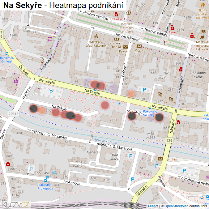 Mapa Na Sekyře - Firmy v ulici.